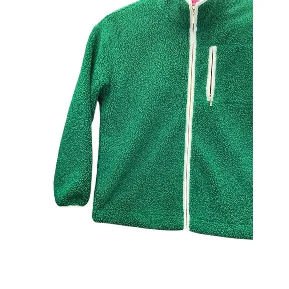 Lilly Pulitzer Sherpa Pullover Cozy Half Zip Pockets Green Size Small - Picture 3 of 14